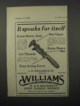 1924 Williams W&amp;B Machinists&#39; Knife Handle Wrench Ad - £14.45 GBP