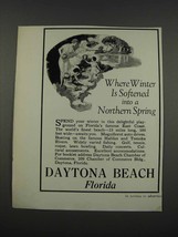 1925 Daytona Beach Florida Ad - Winter is Softened - £14.55 GBP