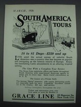 1926 Grace Line Cruise Ad - South America Tours - £14.48 GBP