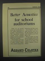 1929 Acousti-Celotex Tiles Ad - For School Auditoriums - £14.74 GBP