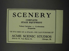 1929 Acme Scenic Studios Ad - Scenery - $18.49