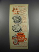 1949 Heinz Soups Ad - Savory Baked Lima Beans - £14.44 GBP