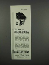 1931 Union-Castle Line Cruise Ad - Way to South Africa - £14.62 GBP