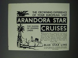 1932 Blue Star Line Cruise Ad - Andora Star Cruises - £14.54 GBP