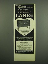 1950 Lane Cedar Hope Chest No. 2455 Ad - $18.49