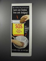 1950 S.O.S Magic Scouring Pads Ad - New Freedom - £14.45 GBP
