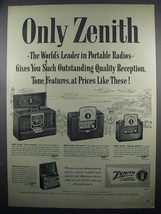 1950 Zenith Radios Ad - Trans-Oceanic, Universal  - £14.74 GBP
