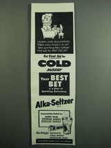 1951 Alka-Seltzer Medicine Ad - Cold Misery - $18.49