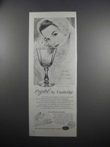 1951 Cambridge Corinth Crystal Goblet Ad - £14.50 GBP