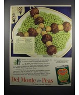 1951 Del Monte Peas Ad - Lambkebabs recipe - $18.49