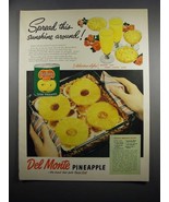 1951 Del Monte Pineapple Ad - Spread This Sunshine - $18.49