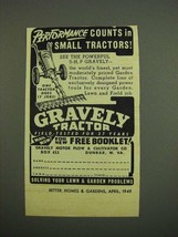 1949 Gravely Tractor Ad - Performance Counts - £14.72 GBP