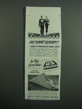 1951 U.S. Rubber Company US Rug Underlay Ad - Ah! - $18.49
