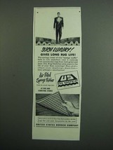 1951 U.S. Rubber Rug Underlay Ad - Such Luxury - $18.49