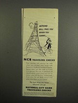 1952 National City Bank Travelers Checks Ad - Faze You - $18.49