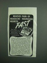 1950 Anacin Medicine Ad - Relieves Pain of Headache - £14.54 GBP