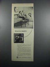 1950 Bell Telephone System Ad - Wired for Beauty - $18.49