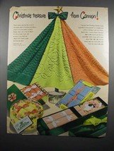 1950 Cannon Towels Ad - Christmas Treasure - £14.78 GBP