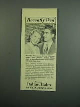 1950 Campana Italian Balm Ad - Recently Wed - £14.65 GBP