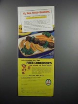 1950 Chiquita Bananas Ad - Try Pan-Fried Bananas - £14.44 GBP
