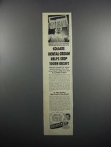 1950 Colgate Ribbon Dental Cream Ad - Stop Decay - £14.48 GBP