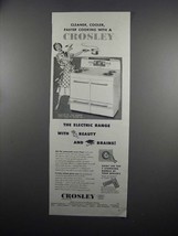 1950 Crosley Model DE-129 Electric Range Ad - £14.78 GBP