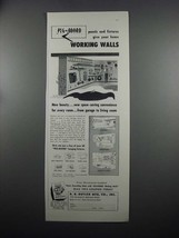 1953 B.B. Butler Peg-Board Panels Ad - Working Walls - £14.53 GBP