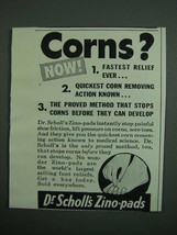 1950 Dr. Scholl&#39;s Zino-Pads Ad - Corns? - £14.53 GBP