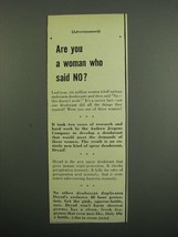 1950 Dryad Deodorant Ad - Woman Who Said No? - $18.49