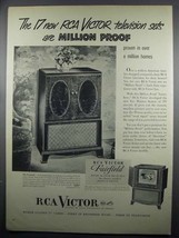 1950 RCA Victor Fairfield Television Ad - Million Proof - £14.54 GBP