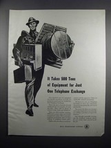 1951 Bell Telephone System Ad - 500 Tons of Equipment - $18.49