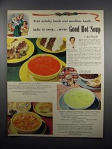 1951 Campbell&#39;s Soup Ad - Holiday Bustle - £14.54 GBP