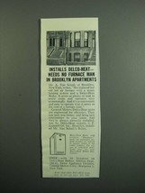 1951 Delco Heat Boiler Ad - Brooklyn Apartments - $18.49