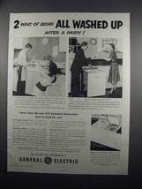 1951 G.E. Automatic Dishwasher Ad - All Washed Up - $18.49