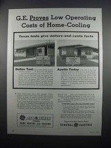 1954 G.E. Air-Wall System Heating & Cooling Ad - Low Operating Costs - $18.49
