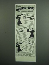 1951 United States Plywood Ad - Weldwod, Firzite - £14.76 GBP