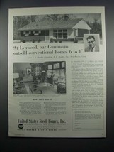 1954 United States Steel Homes Ad - Lynwood Gunnisons - £14.56 GBP