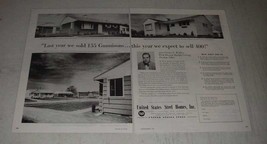 1954 United States Steel Homes Ad - Sold 155 Gunnisons - £14.87 GBP