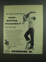 1955 Absorbine Jr. Ad - Sore Aching Muscles? - £14.46 GBP