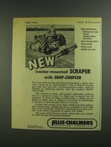 1955 Allis-Chalmers Scraper Ad - Snap-Coupler - £14.46 GBP