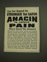 1955 Anacin Medicine Ad - Stronger Yet Safer - £14.76 GBP