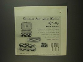 1955 Bonwit Teller Porcelain Boxes Ad - Christmas Idea - $18.49