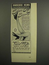 1952 Bell-Horn Tropical Weight Elastic Stockings Ad - £14.52 GBP