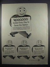 1952 Bell Telephone System Ad - $4,000,000 Every Day - $18.49