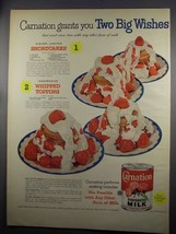 1952 Carnation Evaporated Milk Ad - Shortcakes Recipe - £14.49 GBP