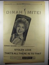 1956 RCA Victor Dinah Shore Ad - Dinah Mite - £14.54 GBP
