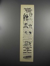 1953 Colgate Toothpaste Ad - They Could Sell Tickets - £14.65 GBP