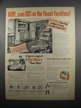 1953 De Walt Power Shop Ad - Finest Furniture - £14.77 GBP