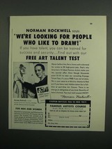 1953 Famous Artists Course Ad - Norman Rockwell - £14.53 GBP