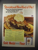 1953 Gold Medal Flour Ad - Chocolate Brownie Pie Recipe - £14.54 GBP